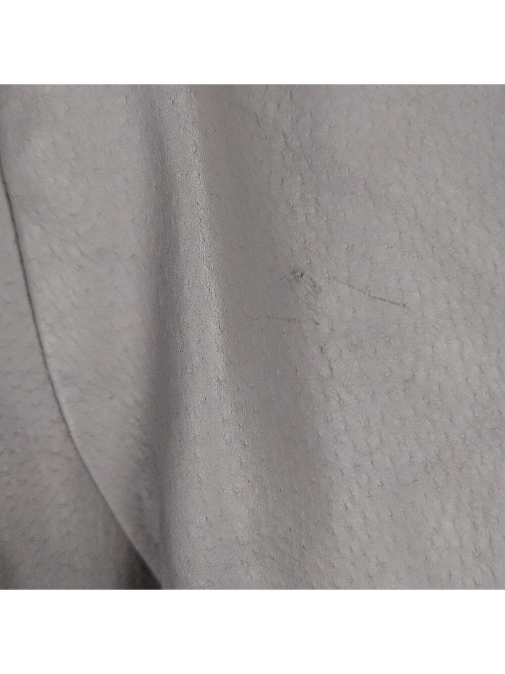 Chadwick's Grey Leather One Notched Collar Long Sleeve Button Front Blazer Coat - Picture 8 of 9